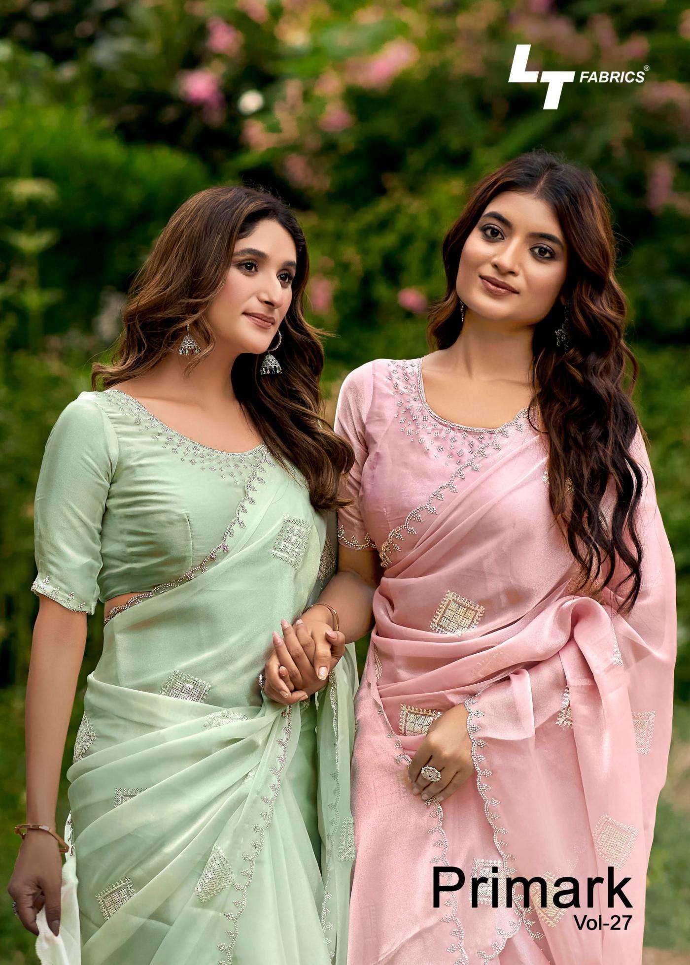 lt fashion primark vol 27 series 2701 to 2706 malai silk shop trendy sarees in wholesale surat