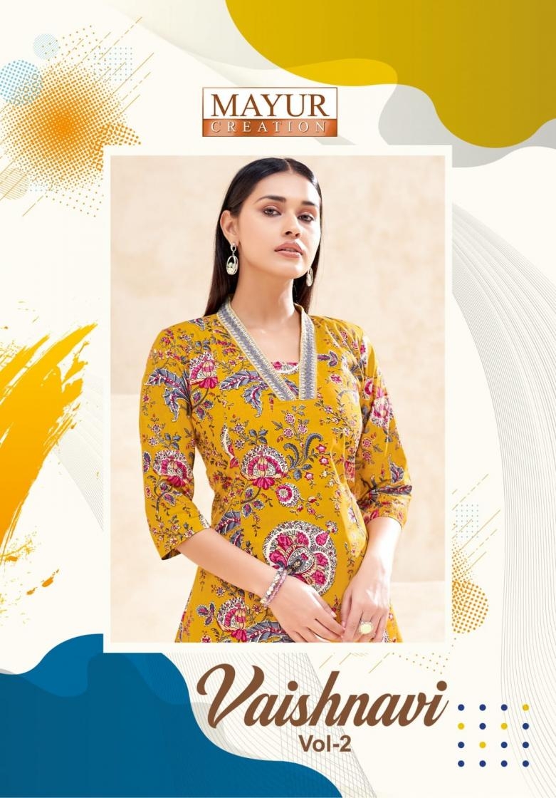mayur creation vaishnavi vol 2 series 2001 to 2010 cotton aline kurti and pant catalog in wholesale surat