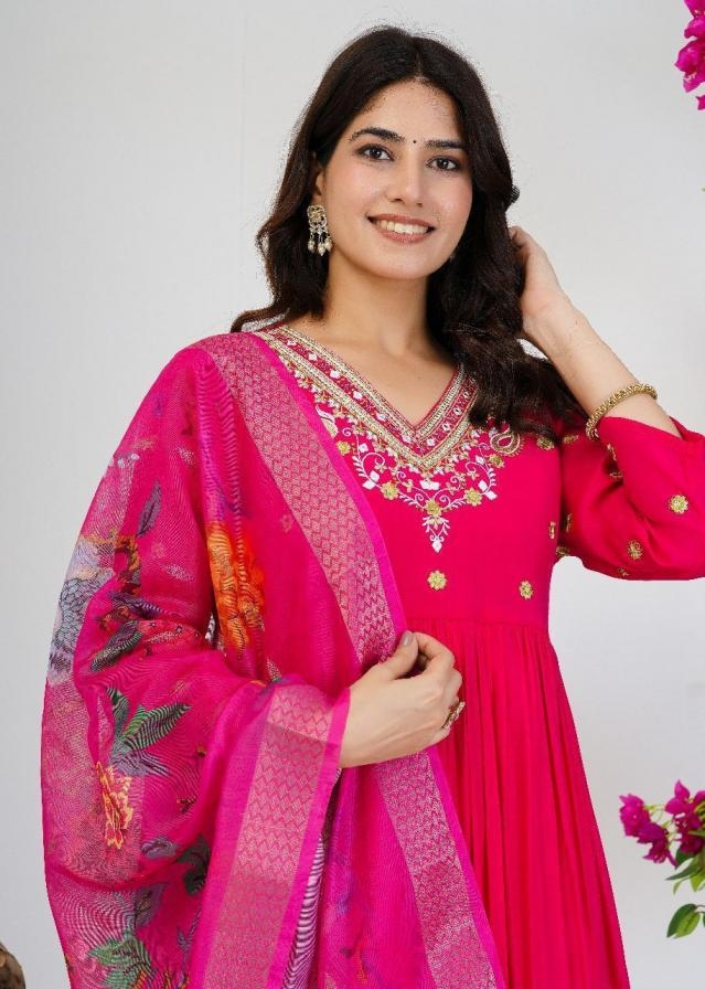 modern readymade stylish look mul chanderi combo suit in wholesale surat