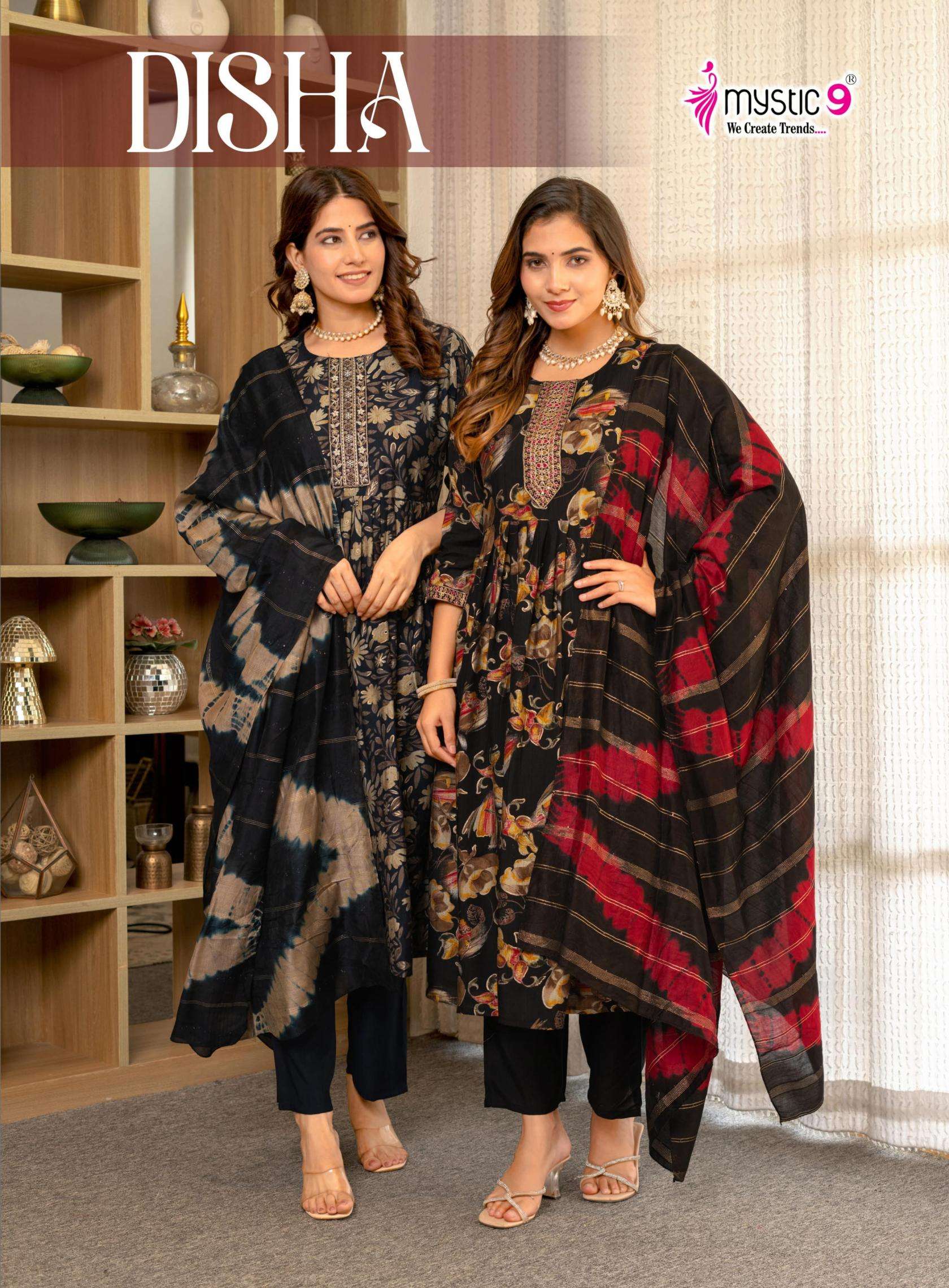 mystic9 disha vol 2 series 2001 to 2008 fully stitch pretty look vertican suit in wholesale surat