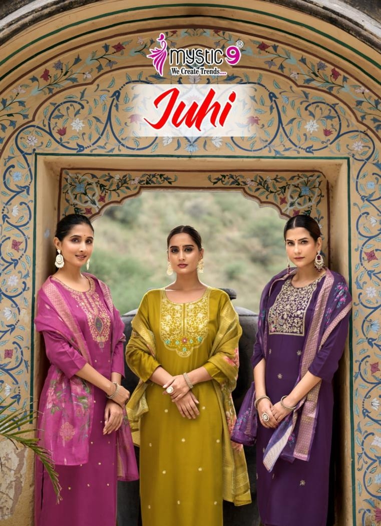 mystic9 juhi vol 2 series 2001 to 2008 readymade unique gajji silk salwar kameez in wholesale surat
