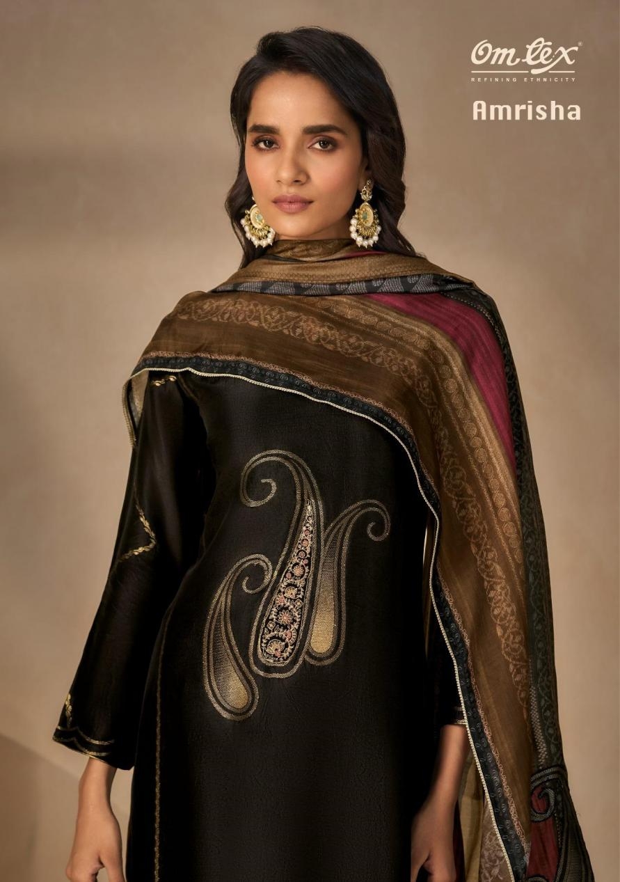omtex amrisha series 8211 A to 8211 D rubina silk jacquard gorgeous look salwar kameez in wholesale surat