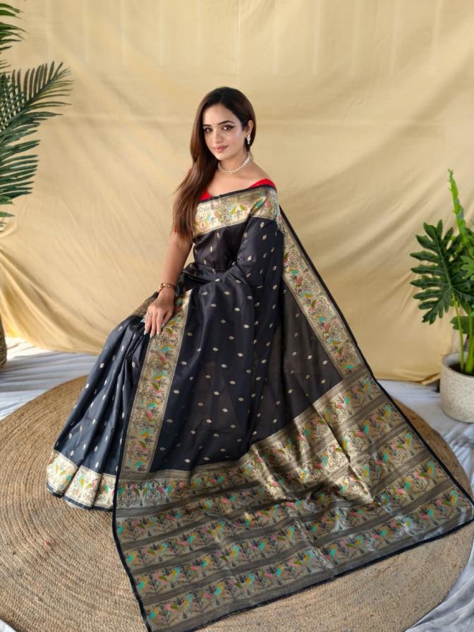 pr 6006 soft silk banarasi stunning party sarees in wholesale surat