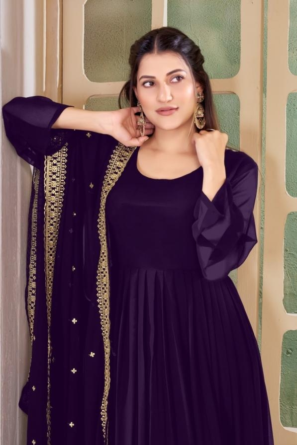 PR 9STAR FASHION NOORMAH HEAVY GEORGETTE WITH EMBRODERY WORK FANCY DESIGNER SUITS IN WHOLESALE SURAT