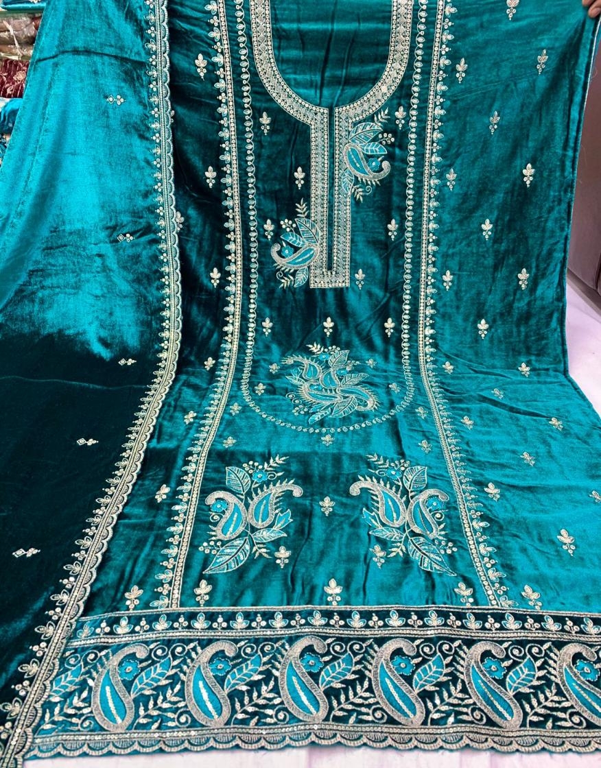 pr dilshad fashionable viscose makhmal velvet salwar kameez in wholesale surat