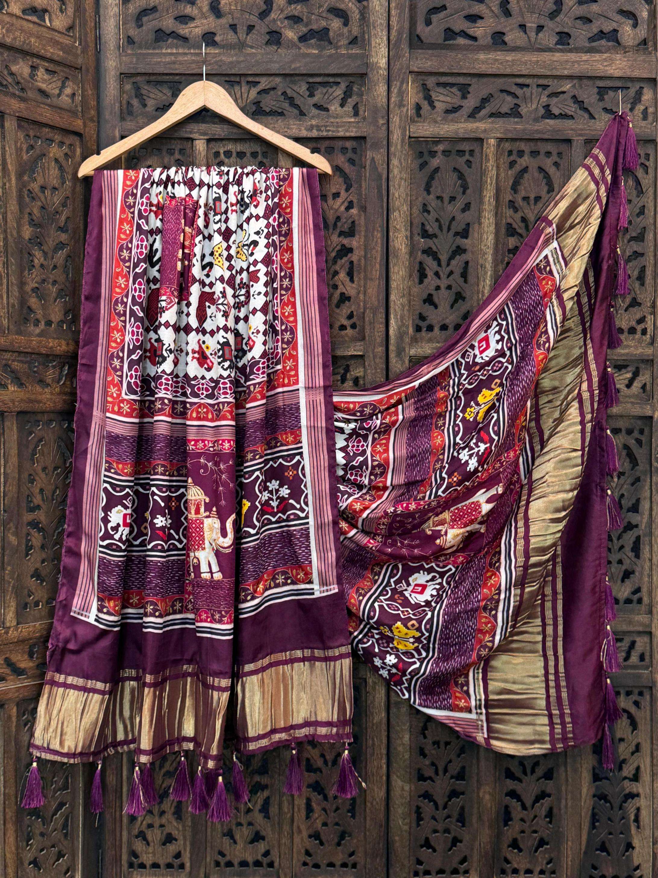 pr grtn5103 traditional pure gaji silk dupatta in wholesale surat