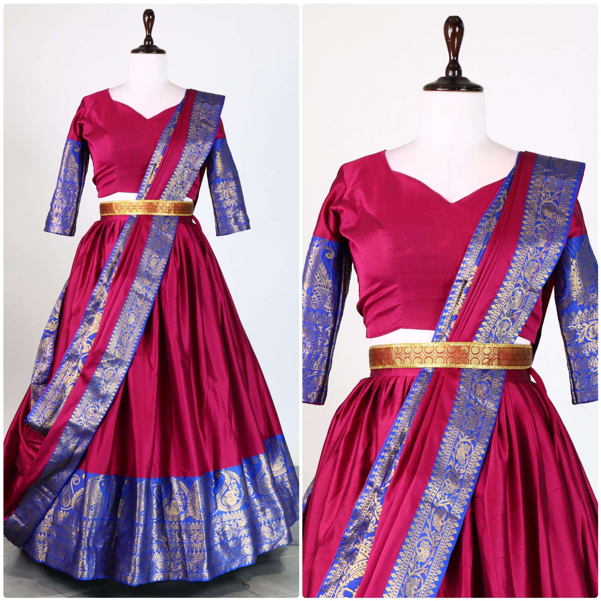 pr grtn7091 unique mercerised cotton stitch lehenga unstitch blouse in wholesale surat