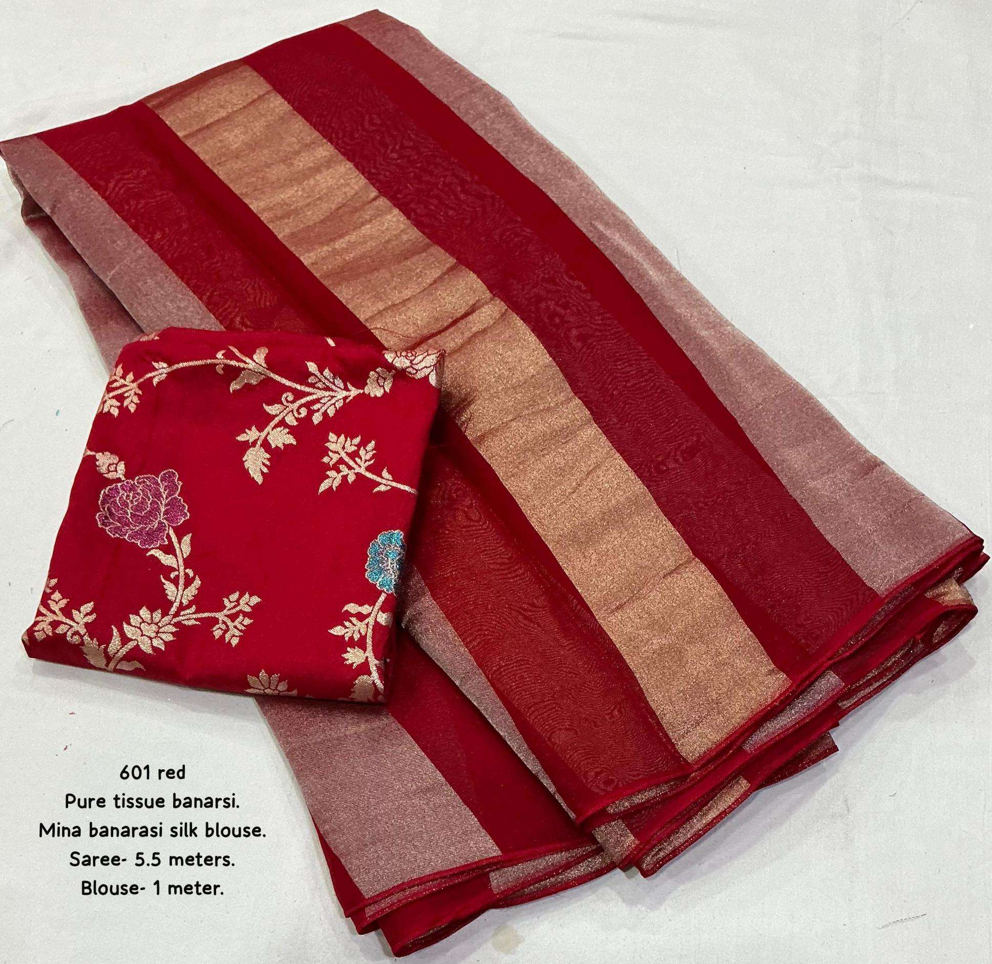 pr kc 601 tissue organza zari women pretty look sarees in wholesale surat