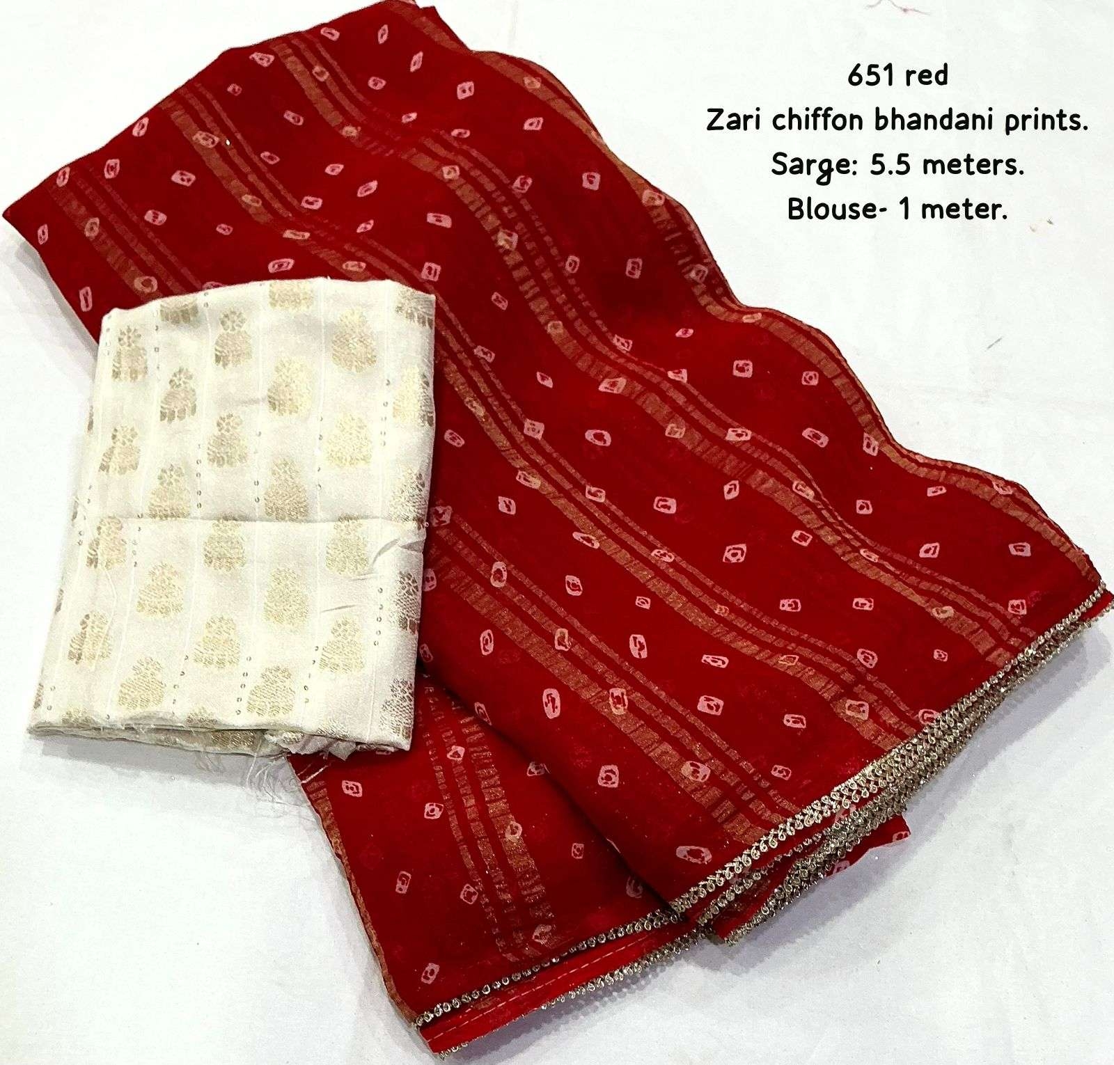 pr KC 651 rani bandhani leheriya shop trendy sarees in wholesale surat