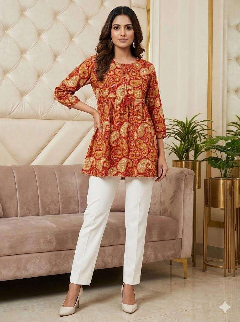 pr modern cotton peplum fully stitch combo set tops in wholesale surat