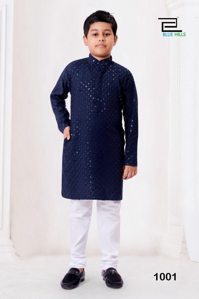 pr prince series 1001 to 1008 cotton heavy chikankari full stitch kids kurta in wholesale surat