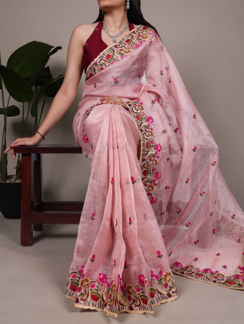 pr ynf7400 traditional zari kota tissue saree in wholeslae surat