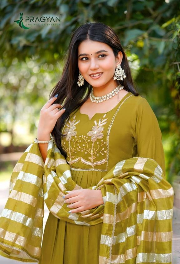 pragyan darpan vol 1 series 1001 to 1004 fully stitch viscose silk stylish plus size combo suit in wholesale surat