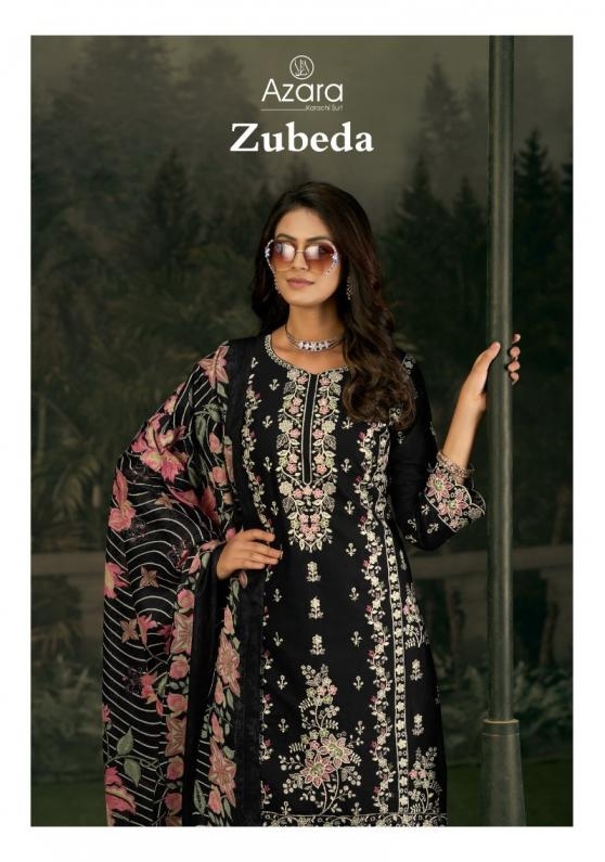 radhika fashion azara zubeda series 78001 to 78002 lawn cotton modern pakistani suits in wholesale surat