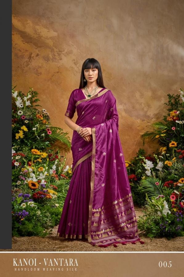 rajtex kanoi vantara series 001 TO 006 tussar silk handloom weaving saree in wholesale surat
