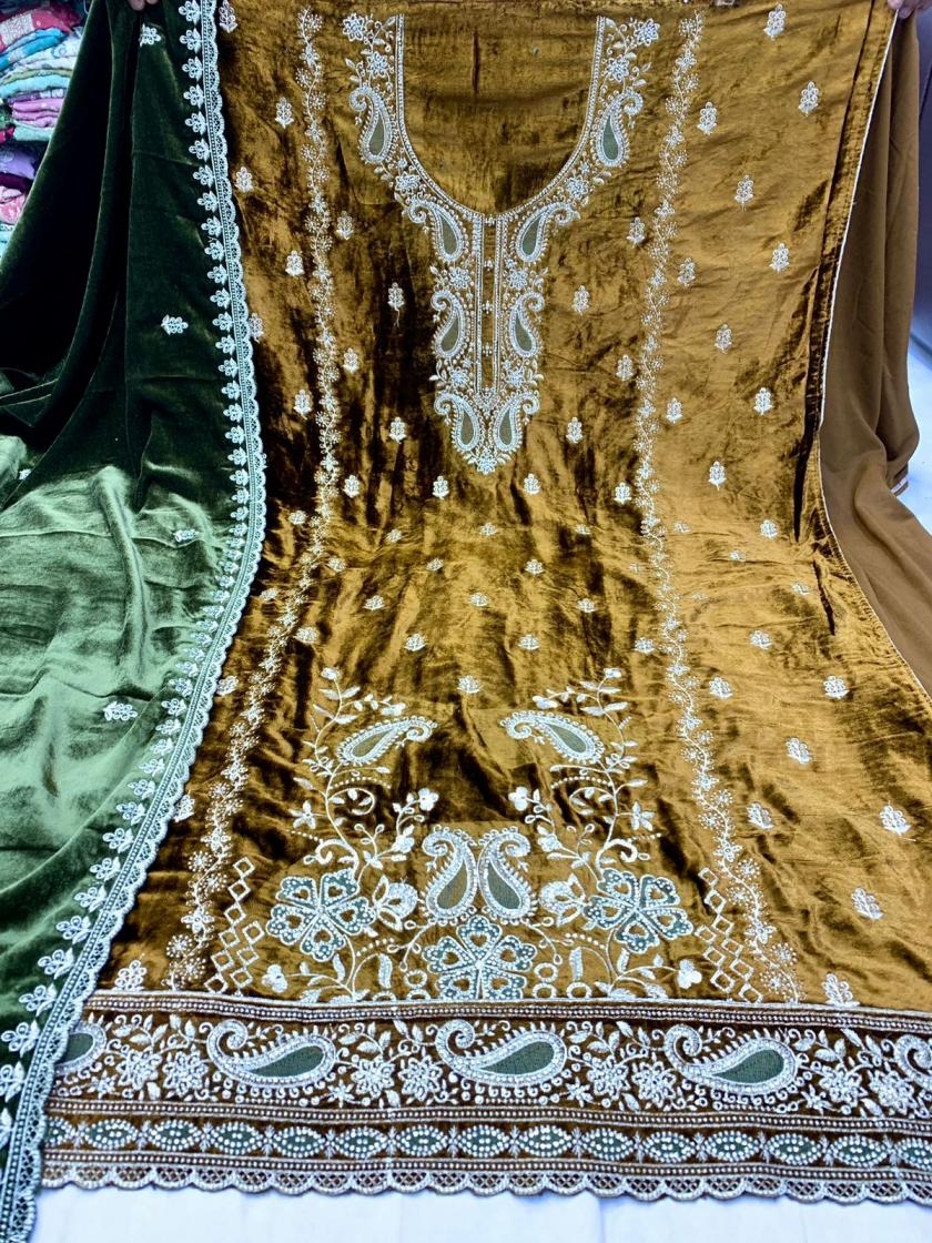 sanam attractive look viscose makhmal velvet salwar kameez in wholesale surat