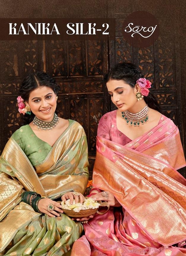 Saroj Kanika Silk vol.2 series 2001 to 2004 50*600 Silk rich pallu saree in wholesale surat