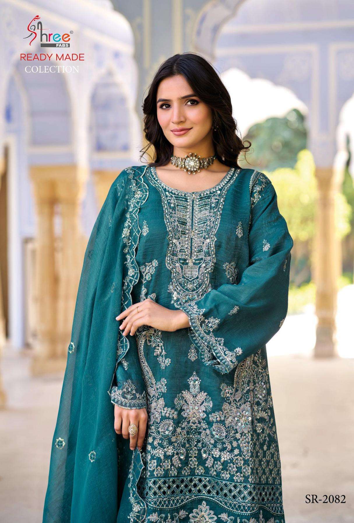 shree fabs 2082 A to D amazing currnchy silk fullstitch pakistani suit in wholesale surat