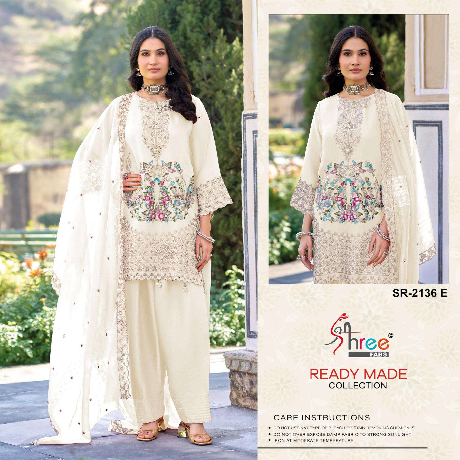 shree fabs 2136 viscose satin readymade pakistani plazzo suit in wholesale surat