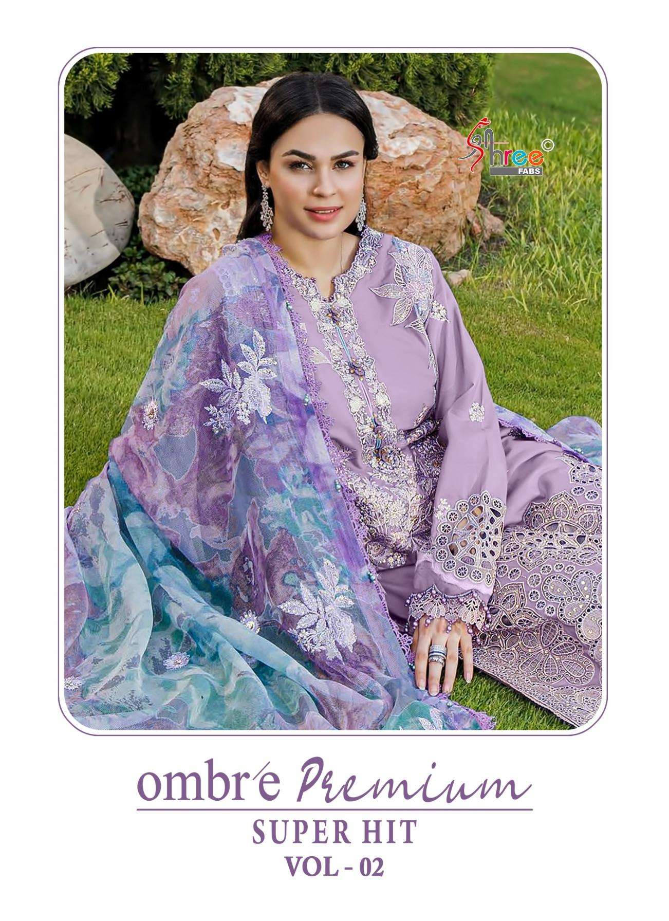 shree fabs ombre premium super hit vol 2 series 4017 to 4030 cotton pakistani suits in wholesale surat