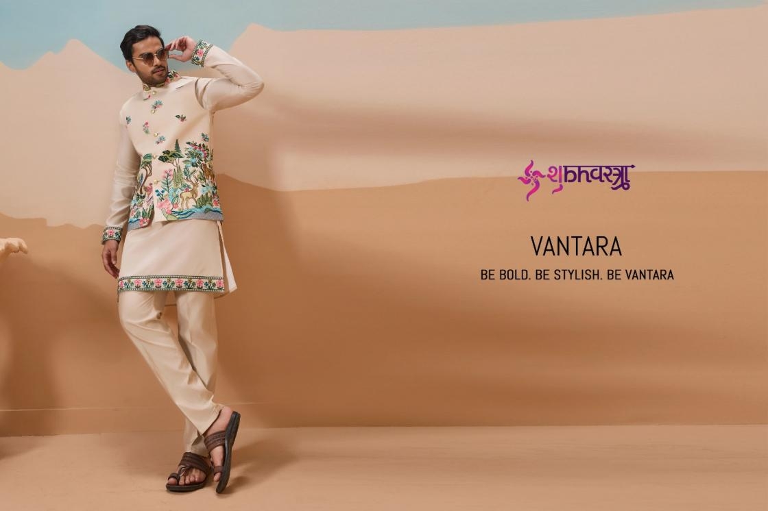shubhvastra vantara series 61591 to 61597 viscose silk readymade stylish mens kurta in wholesale surat