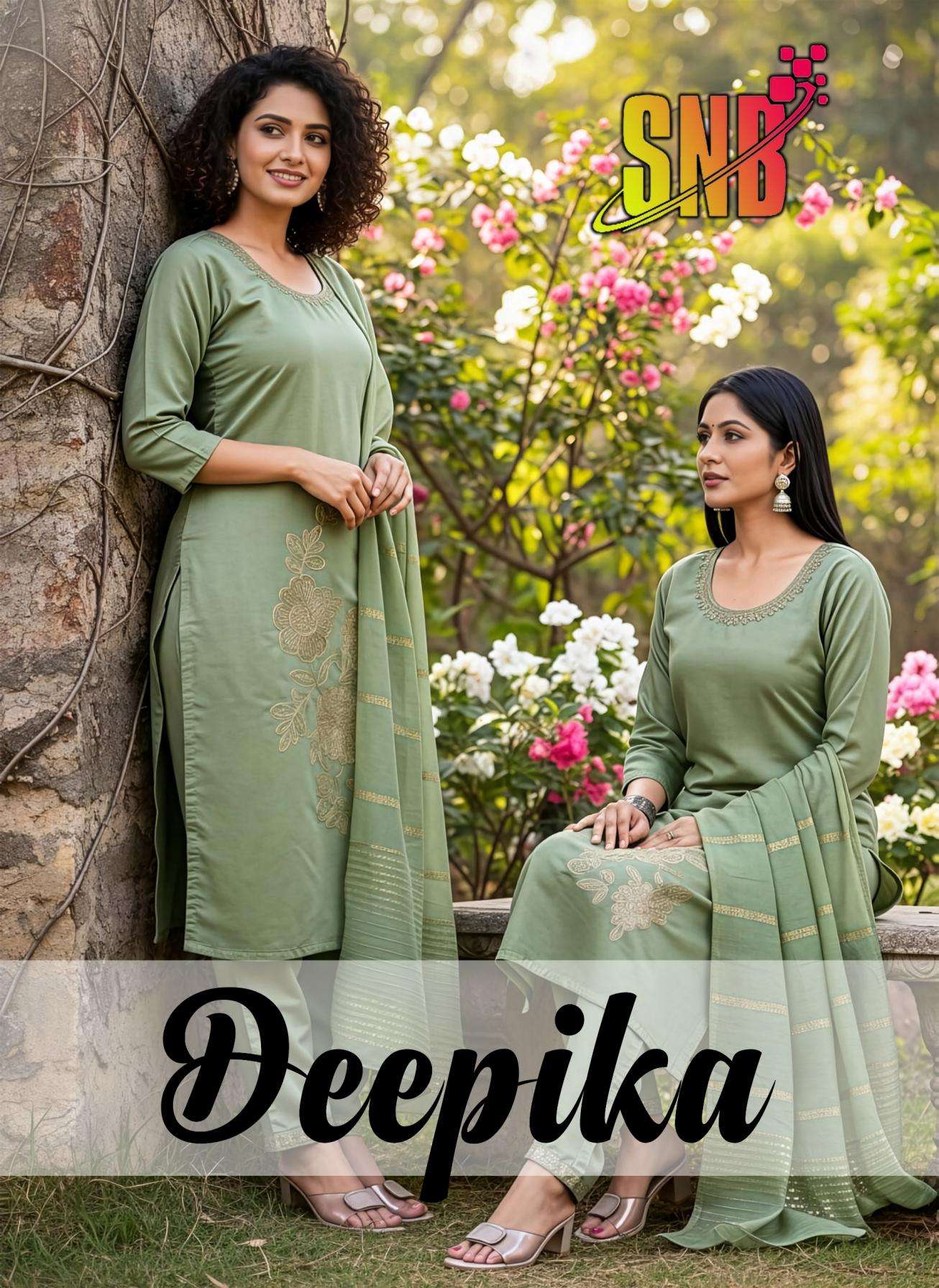 snb deepika series 2001 to 2008 roman silk fully stitch classic suit in wholesale surat