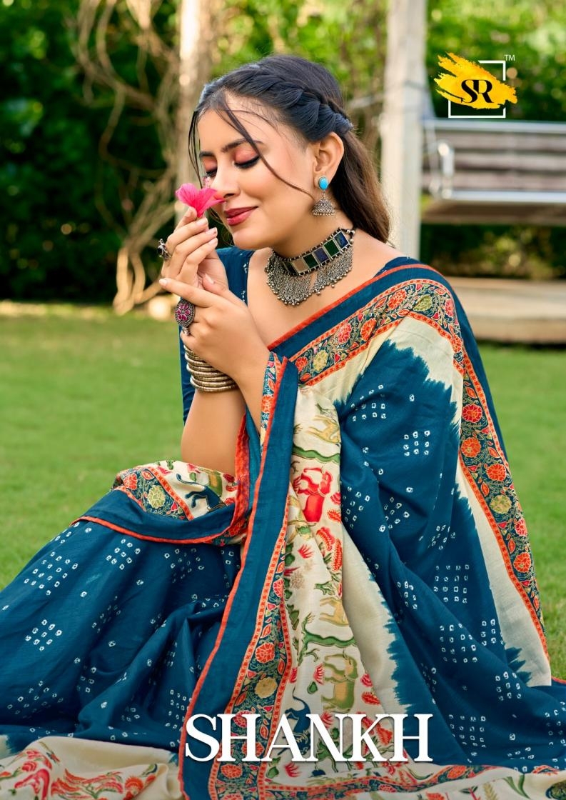 sr shankh series 1001 to 1010 hit design dola mill print saree in wholesale surat