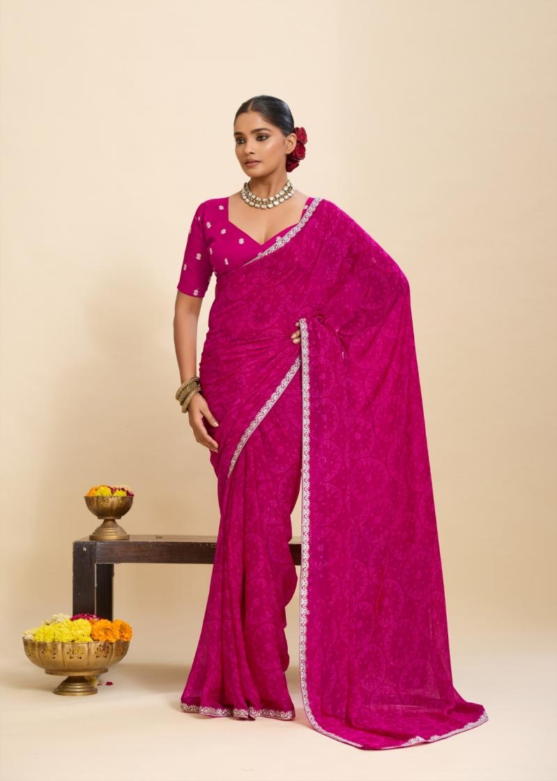 stavan vishnu vol 2 series 1011 to 1020 georgette embroidery saree in wholesale surat