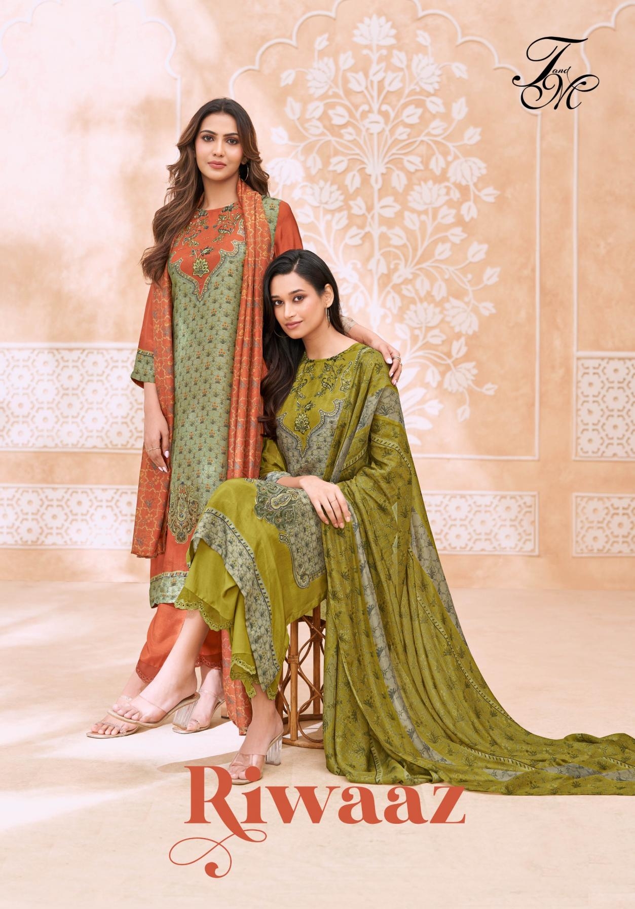 t&m designer riwaaz series 1355 to 1345 pure ho silk modern pakistani suits in wholesale surat