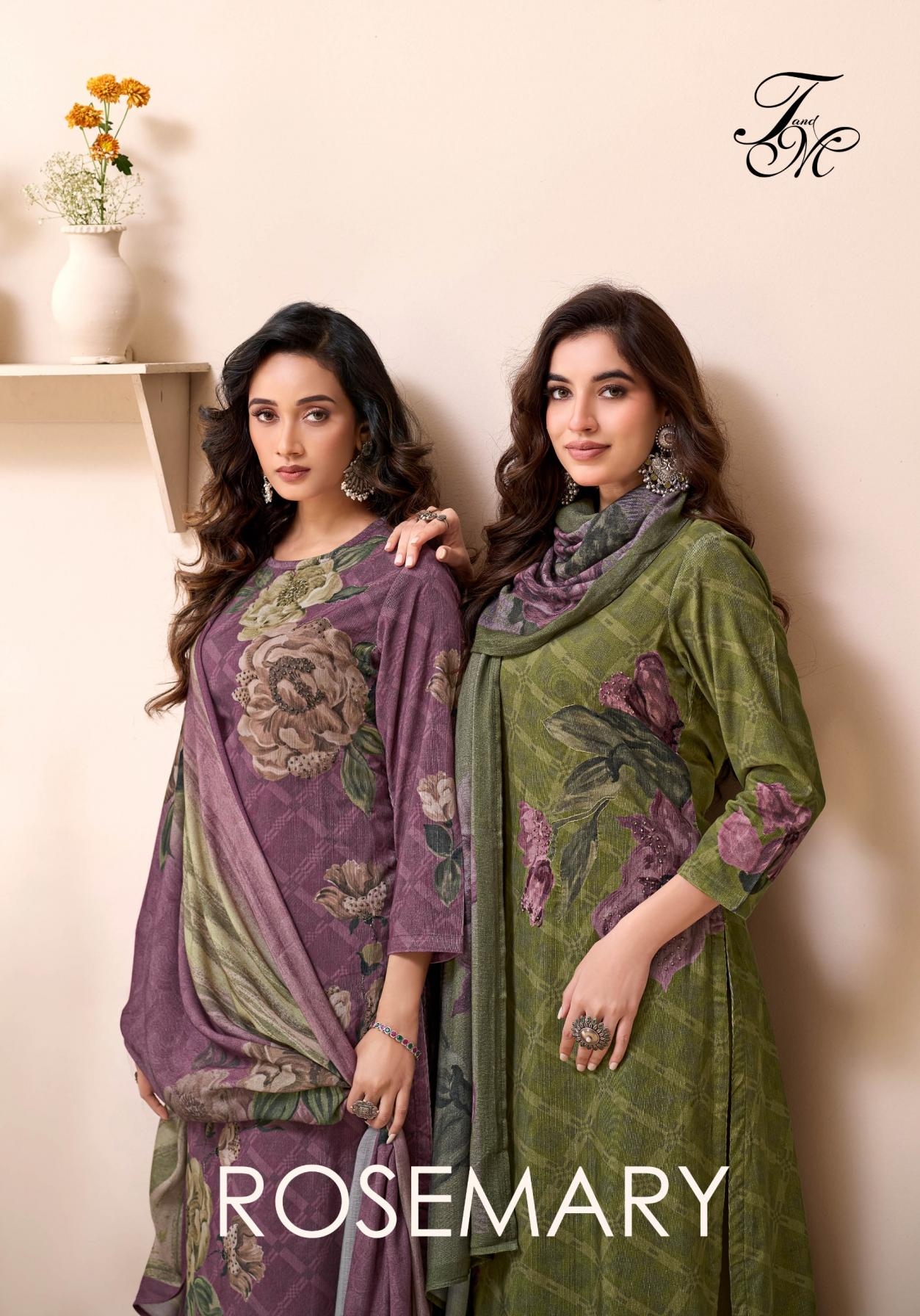 t & m designer rosemary series 777 to 735 corduroy pretty look suit in wholesale surat
