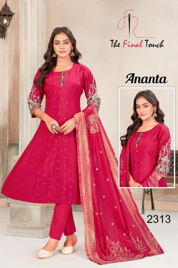the final touch ananta series 2313 to 2317 roman stylish look readymade combo suit in wholesale surat