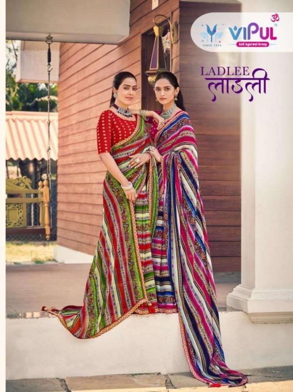 vipul ladlee series 88920 TO 88925 weightless gorgeous look saree in wholesale surat