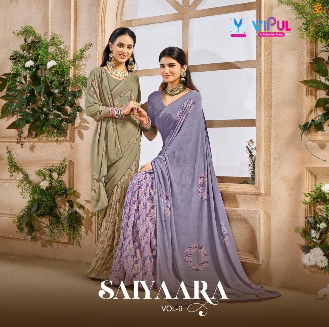 vipul saiyaara vol 9 series 91890 to 91893 casual wetless saree in wholesale surat