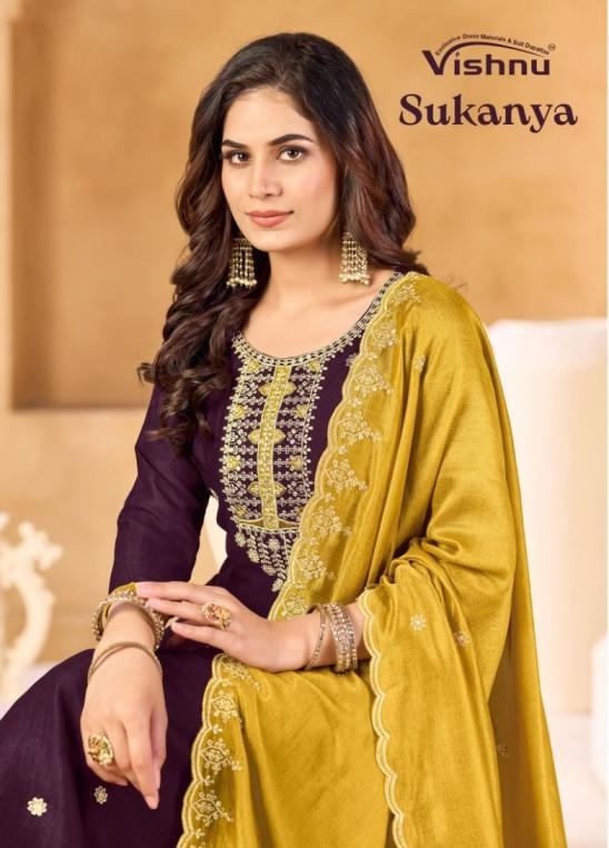 vishnu sukanya series 58001 to 58012 vichitra silk elegance salwar kameez in wholesale surat