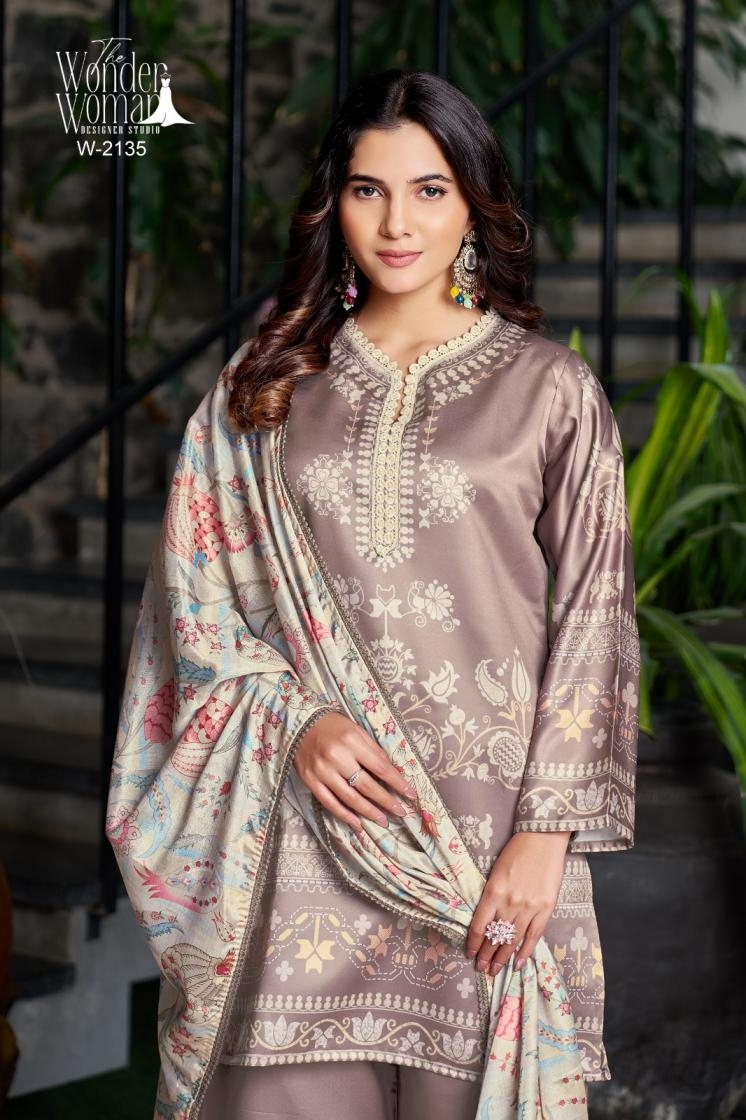 wonder women 2135 fully stitch imported satin combo suit in wholesale surat