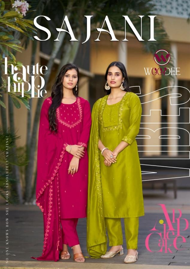 woodee sajani series 1001 to 1006 viscose gadhawal readymade stylish suit in wholesale surat