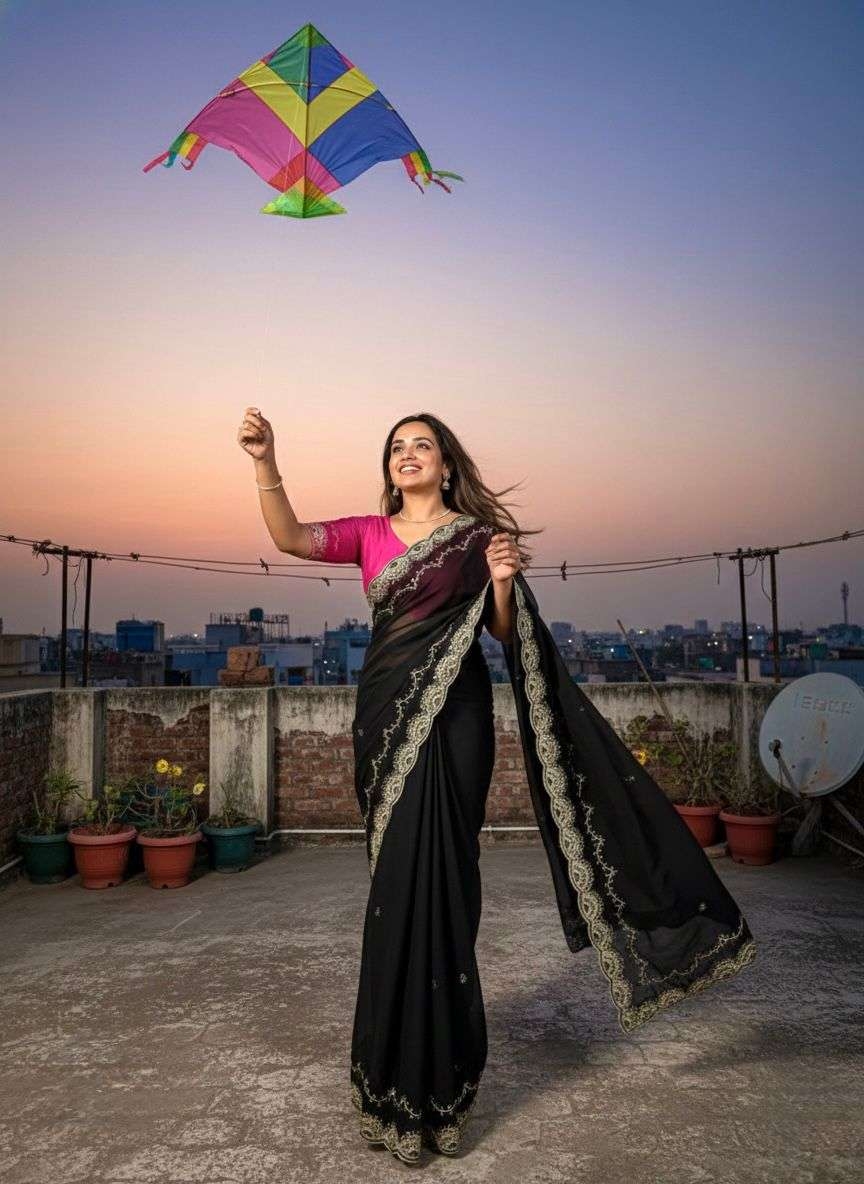 zoya crystal rangoli silk attractive saree in wholesale surat