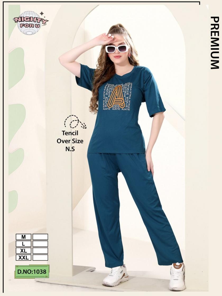 1038 tencil readymade night suit for girls at wholesale price in surat
