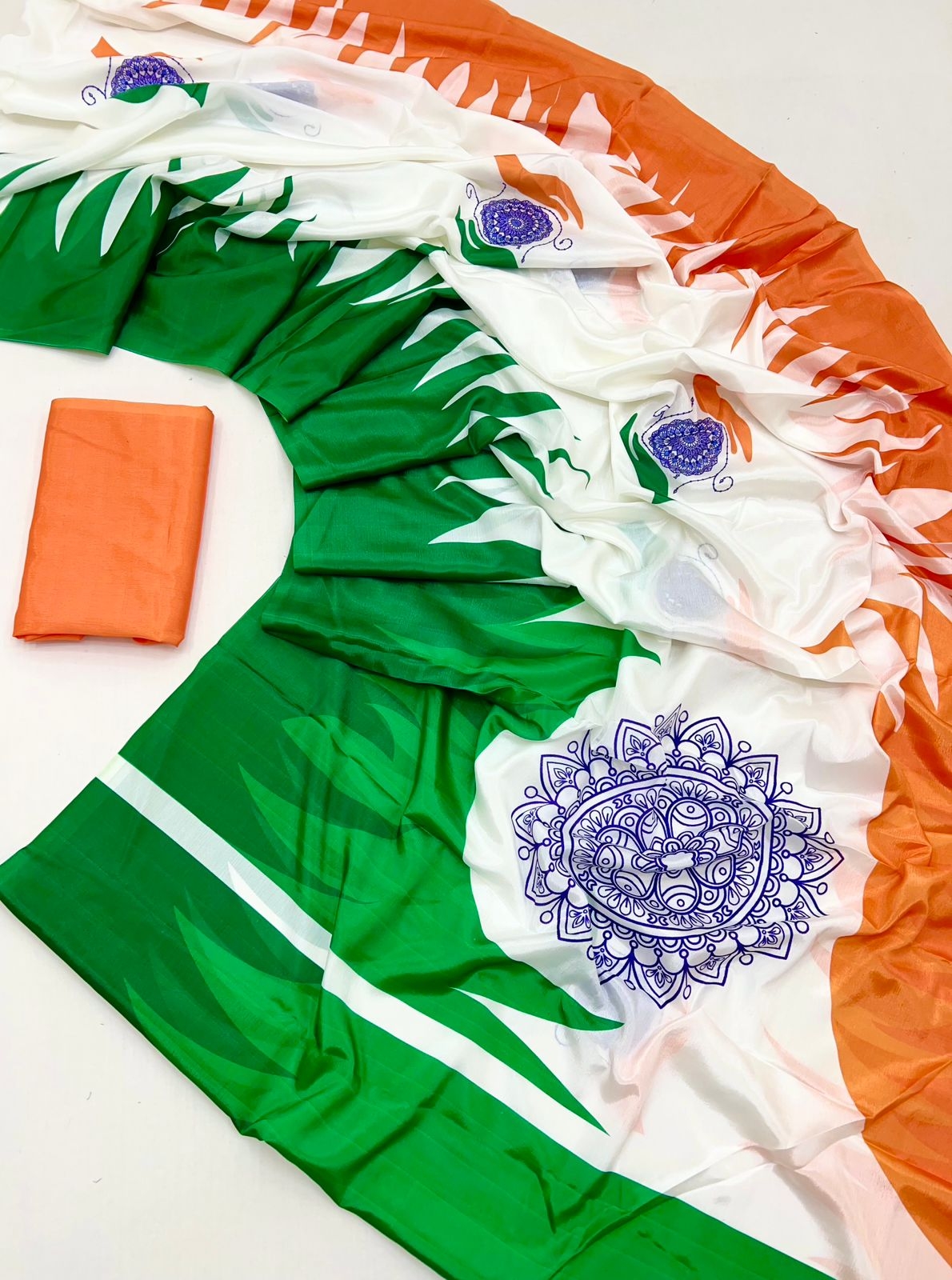 26 january special sarees soft chinon silk tiranga saree