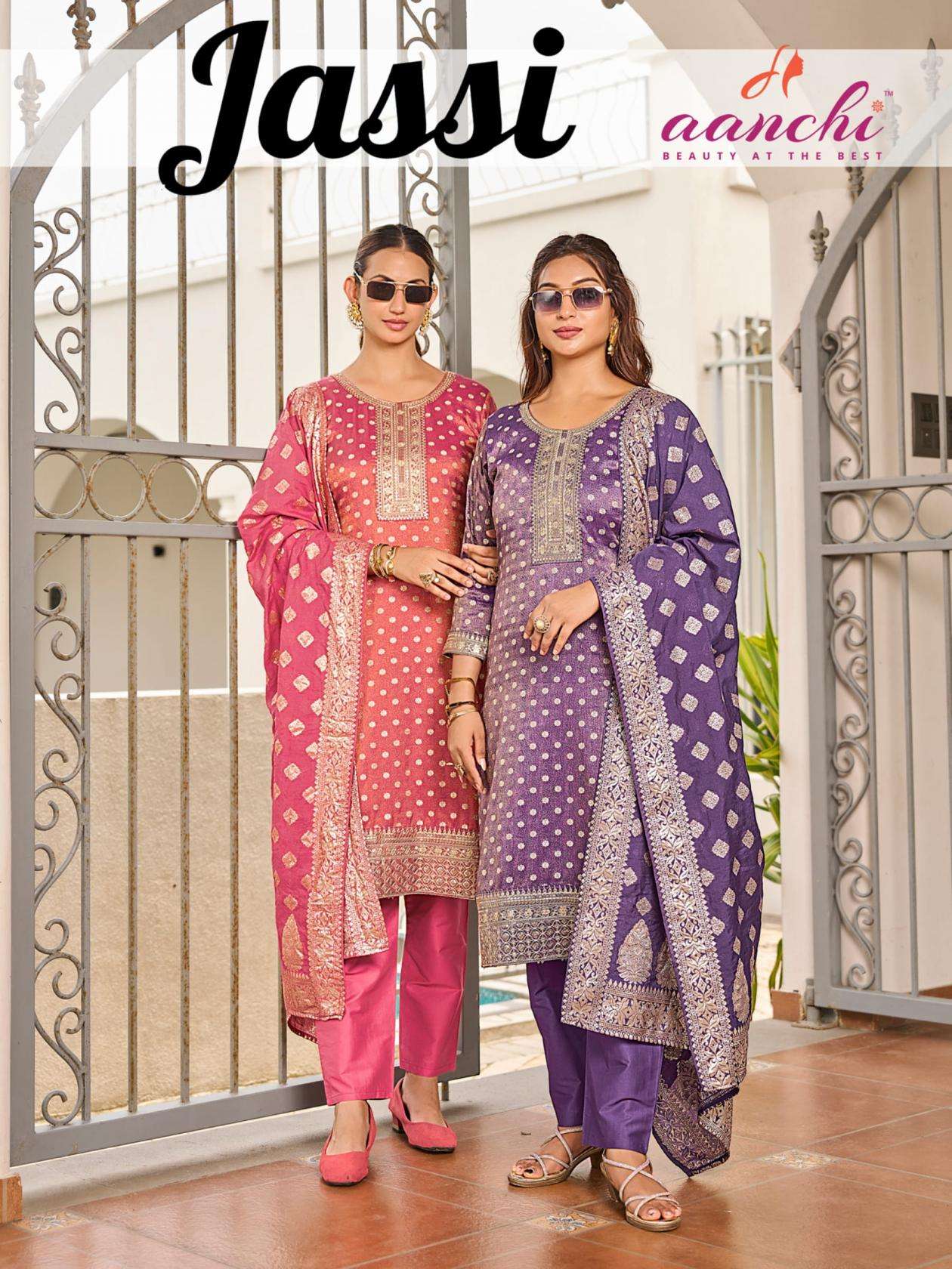 aanchi jassi shimmer wholesale suit in surat