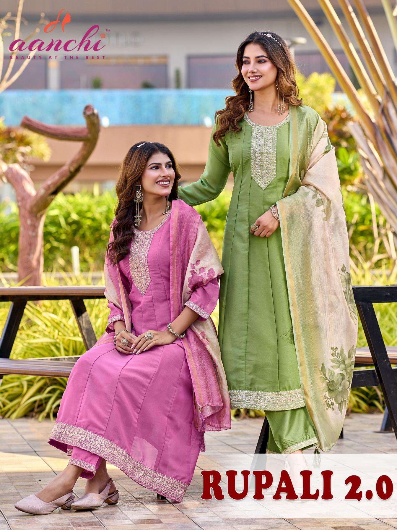 aanchi rupali 2.0 TISSUE SHIMMER wholesale readymade suit in surat