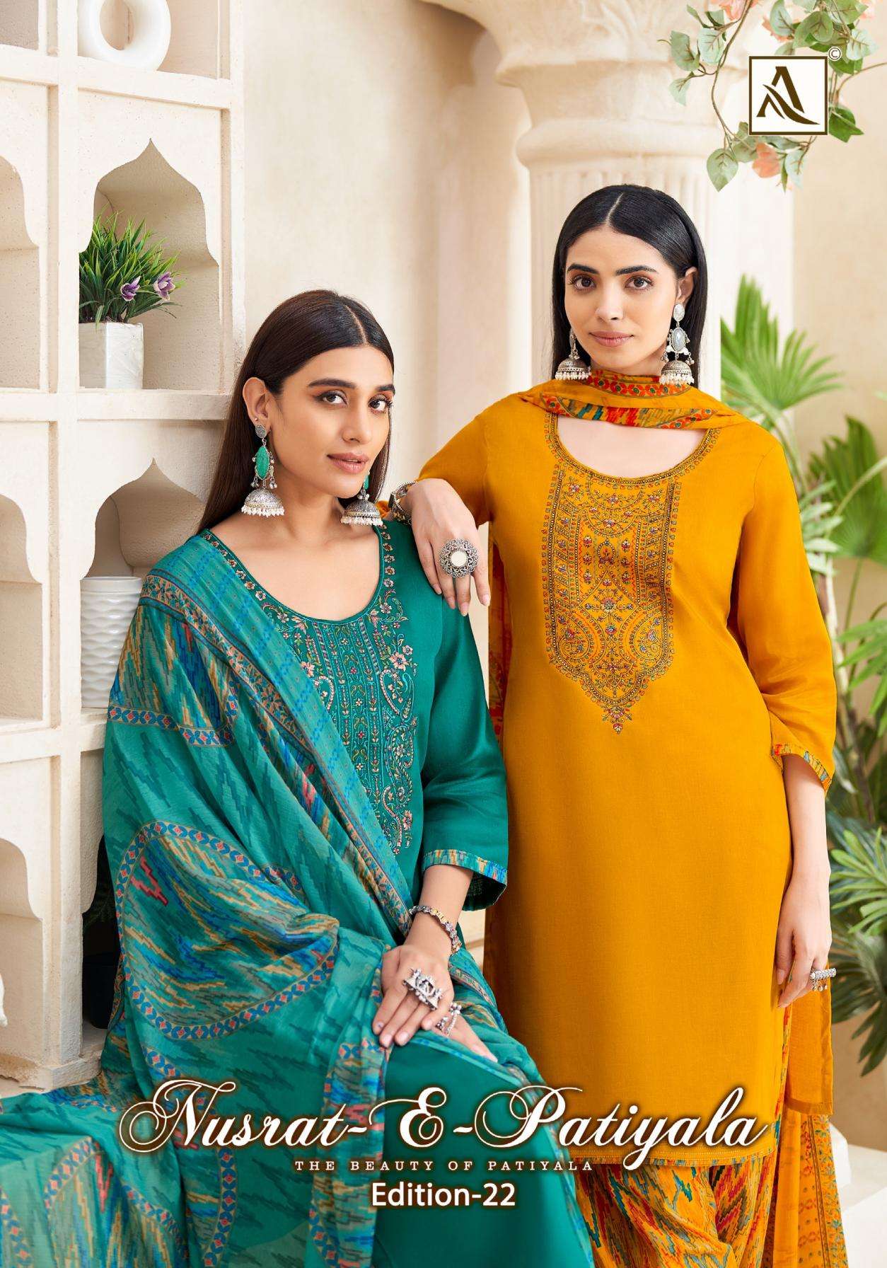 alok nusrat e patiyala vol 22 series 2139952001-2139952001 zam wholesale suit