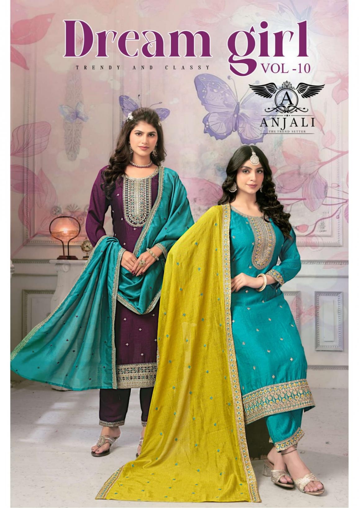 anjali dream girl vol 10 series 1001-1006 VICHITRA wholesale suit in surat