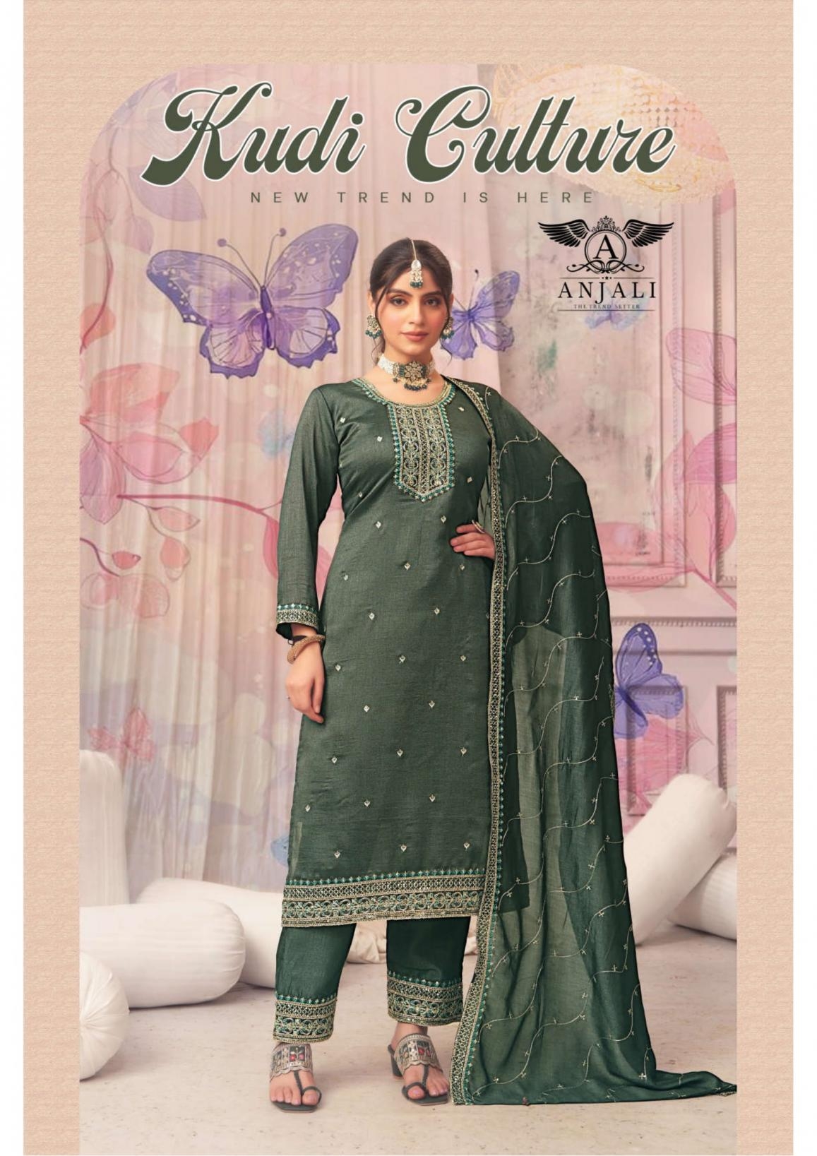 anjali kudi culture series 1001-1006 vichitra wholesale suit in surat 