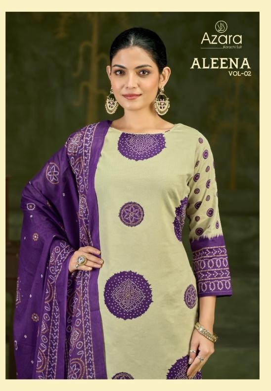azara radhika fashion aleena vol 2 series 88001-88004 jam cotton wholesale suit