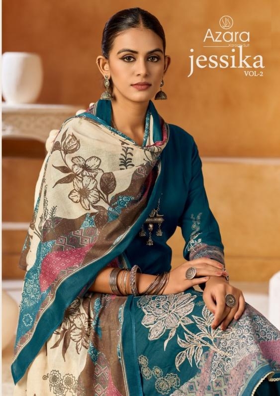 azara radhika fashion jessika vol 2 series 90001-90004 jam cotton wholesale suit 