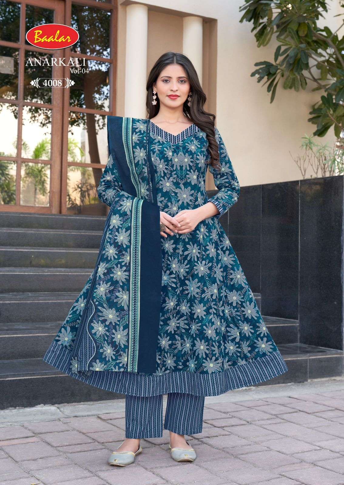 Baalar Anarkali vol-4 series 4005-4014 Heavy Cotton wholesale suit in surat