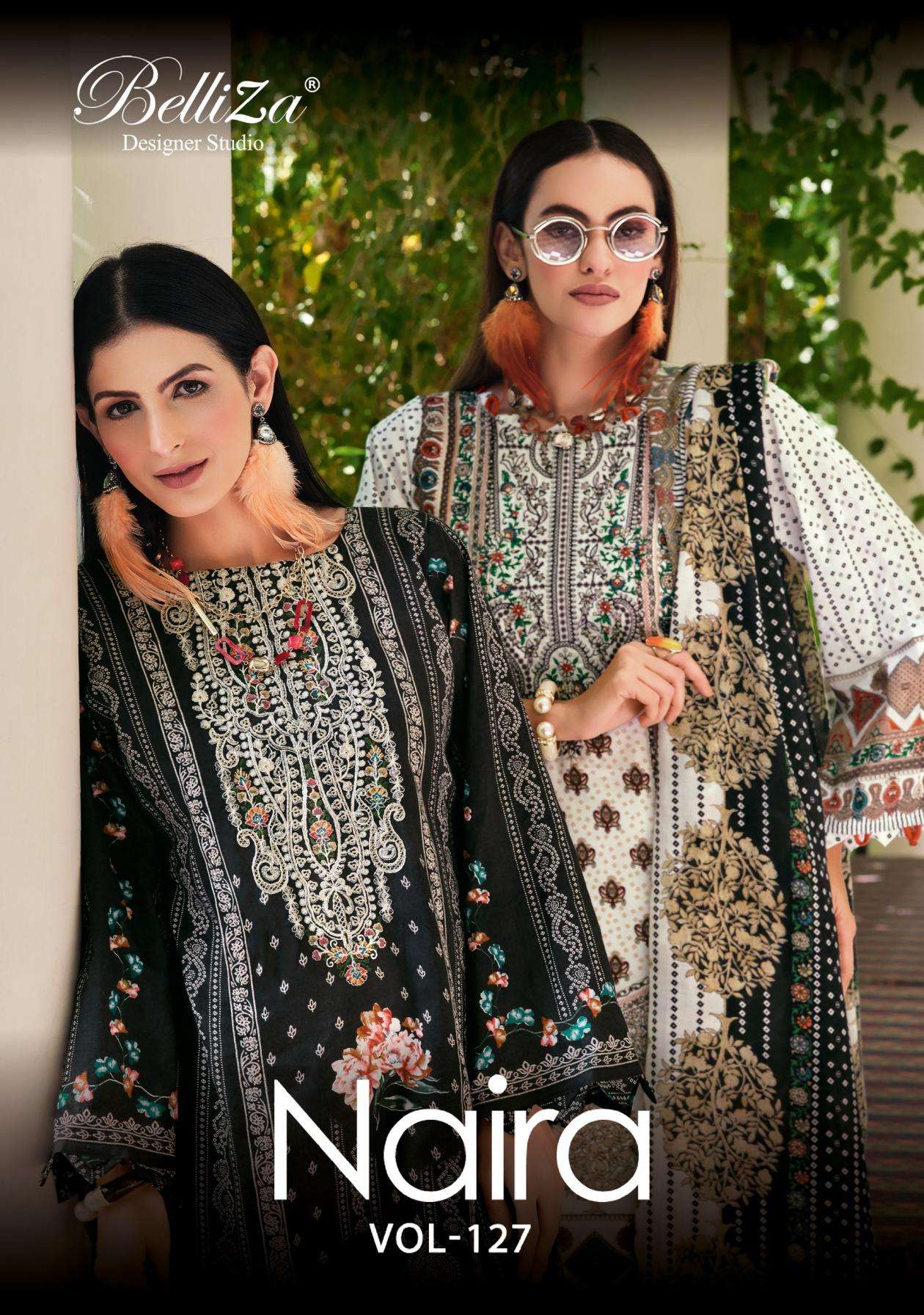 belliza naira vol 127 series 933001-933008 Pure Cotton wholesale suit 