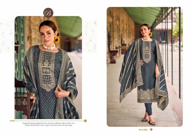 Belliza Pankhuri series 814001-814006 Viscose Dola wholesale suit