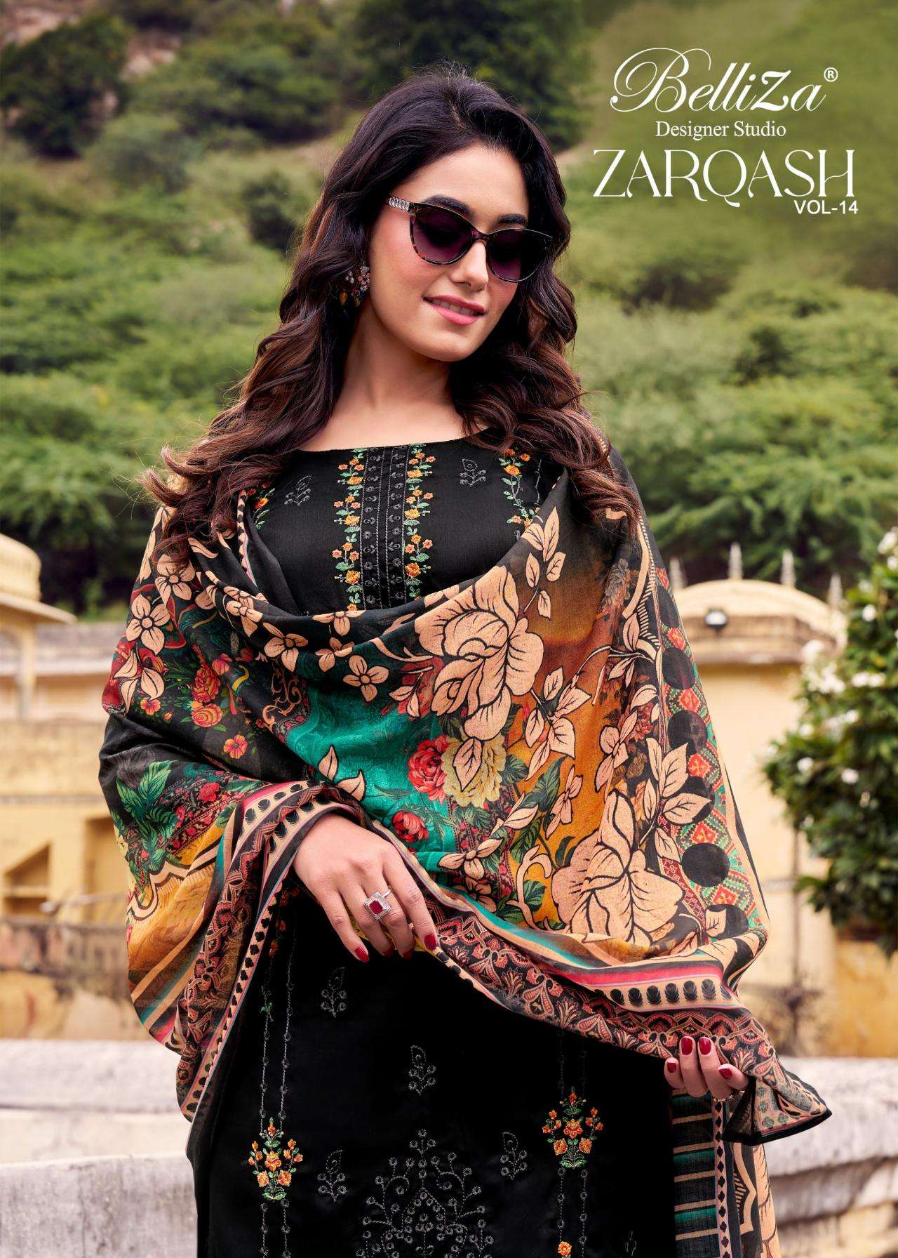 belliza  zarqash vol 14 series 927001-927006  jam wholesale readymade suit 